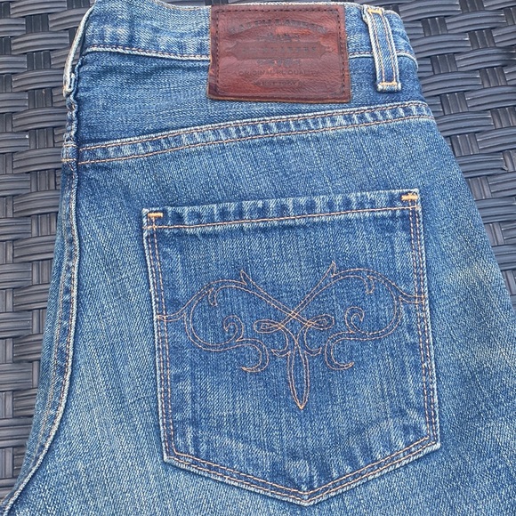 Ralph Lauren 🏇dungarees flare w/ embroidery 🧵on back pockets size 28 - Picture 6 of 10